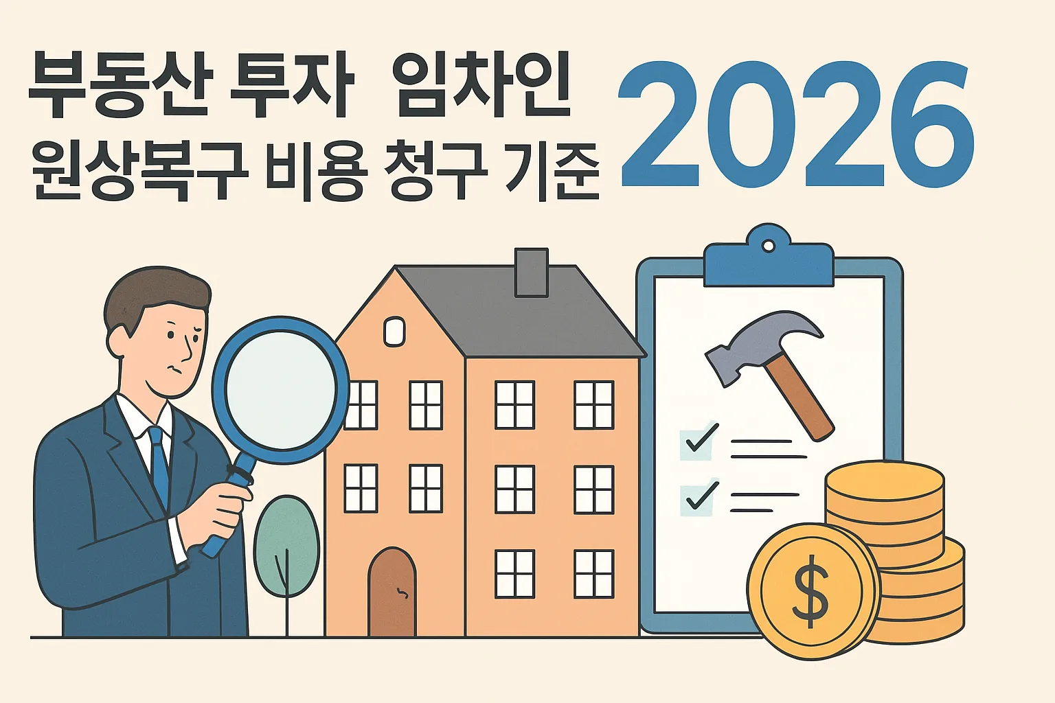 부동산 투자 임차인 원상복구 비용 청구 기준 2026