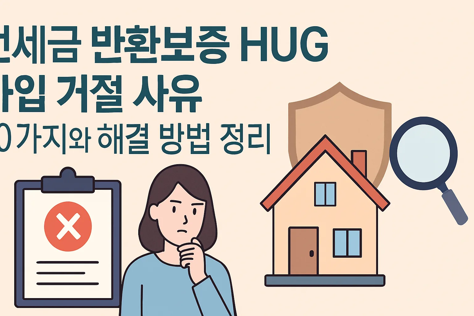 전세금 반환보증 HUG 가입 거절 사유 10가지와 해결 방법 정리