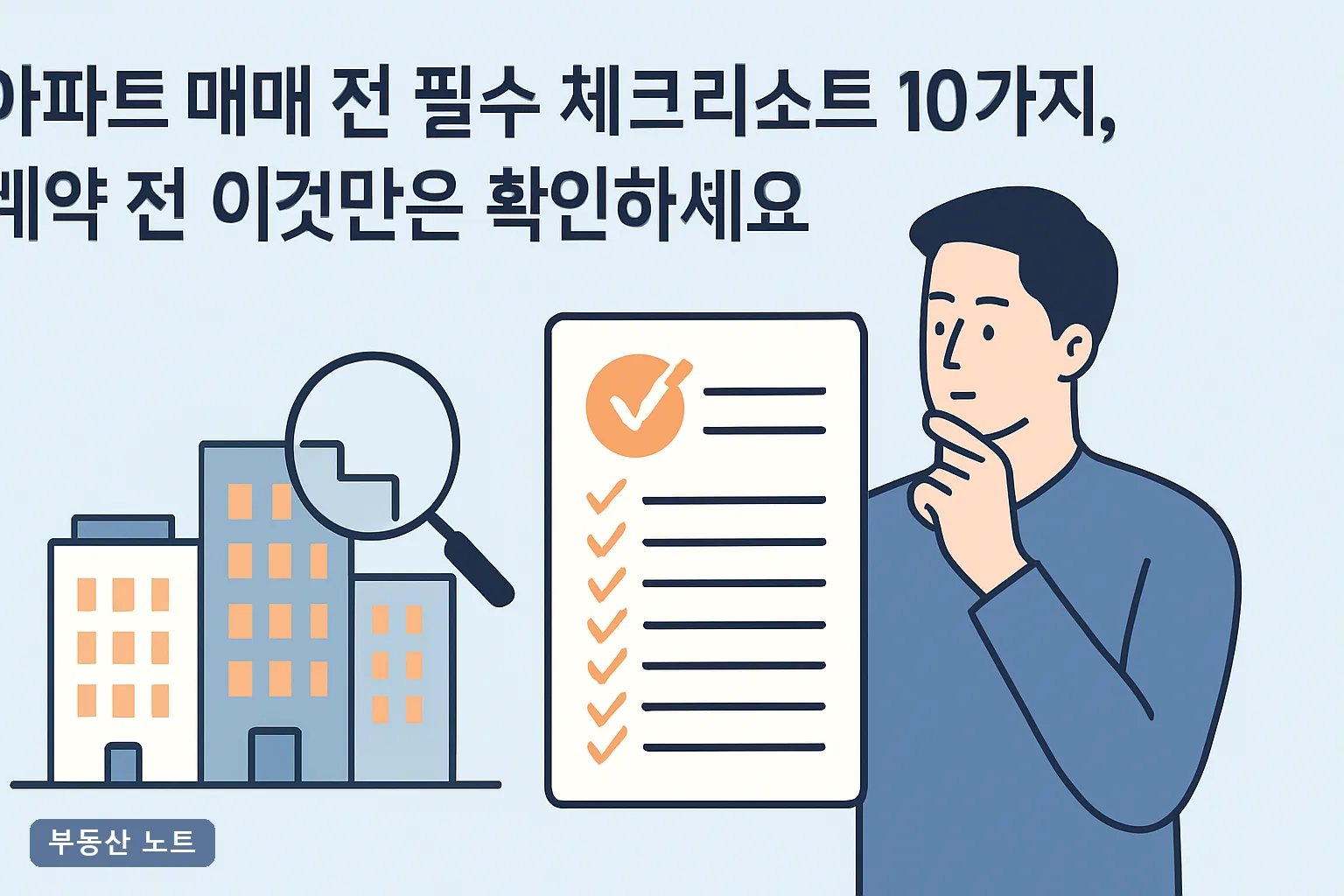 아파트 매매 전 필수 체크리스트 10가지, 계약 전 이것만은 확인하세요