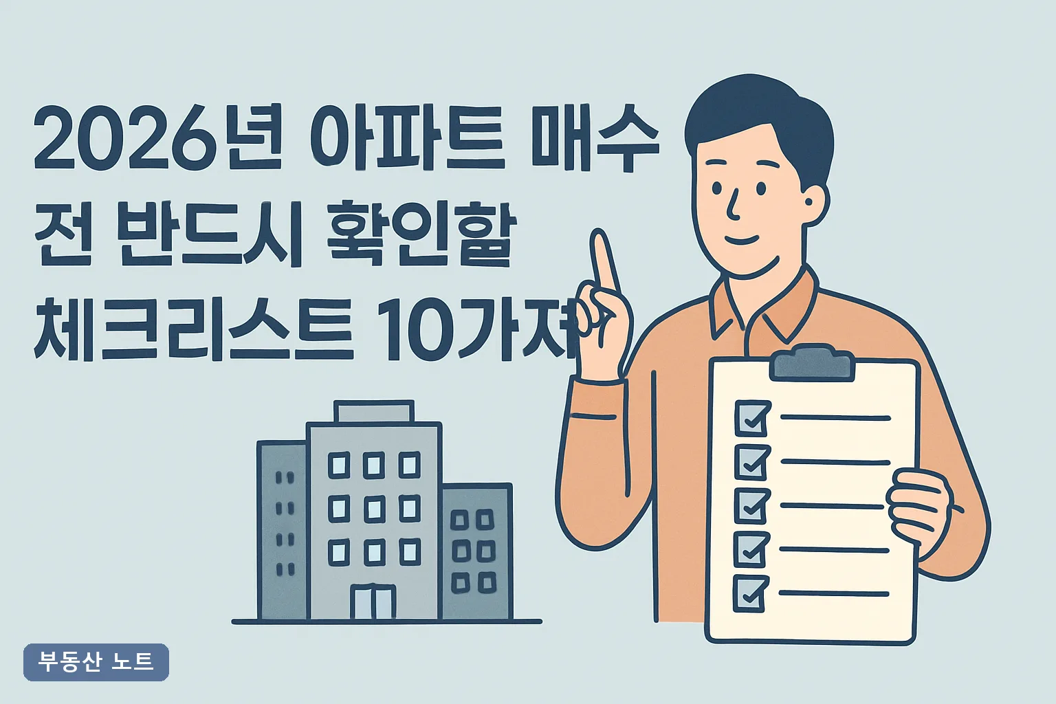 2026년 아파트 매수 전 반드시 확인할 체크리스트 10가지