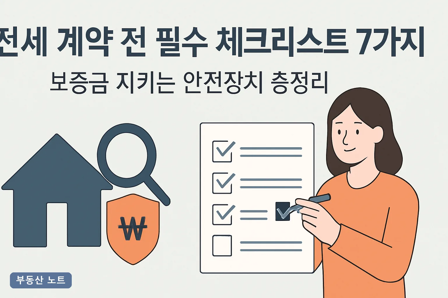 전세 계약 전 필수 체크리스트 7가지｜보증금 지키는 안전장치 총정리