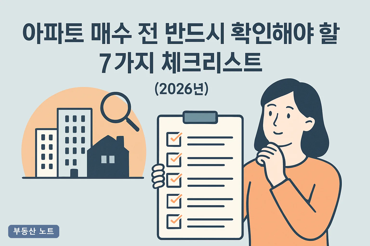 아파트 매수 전 반드시 확인해야 할 7가지 체크리스트 (2026년)