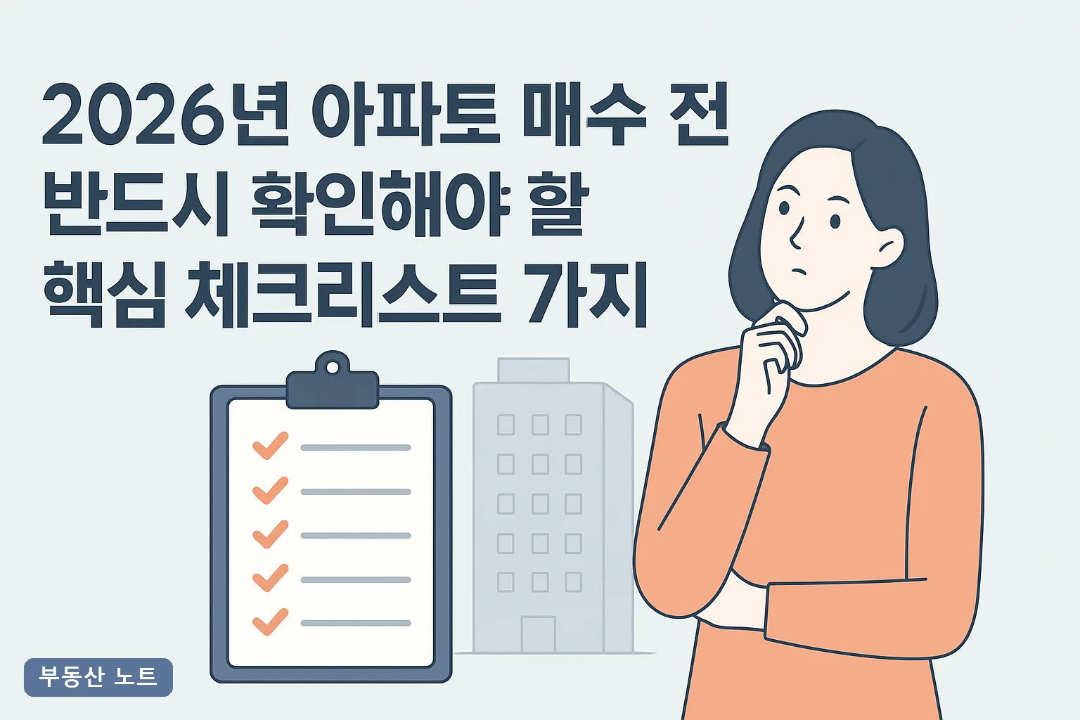 2026년 아파트 매수 전 반드시 확인해야 할 핵심 체크리스트 7가지